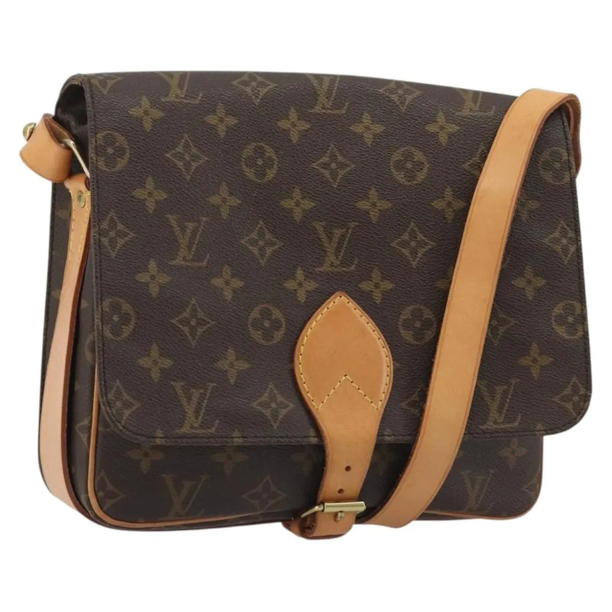 Louis Vuitton Cartouchiere Monogram Canvas, Brown, Canvas, Shoulder Bag