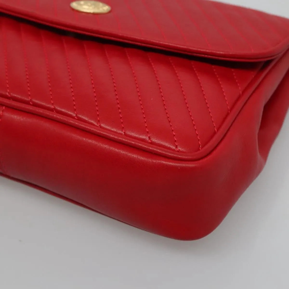 Celine Vintage Leather, Red, Leather, Shoulder Bag