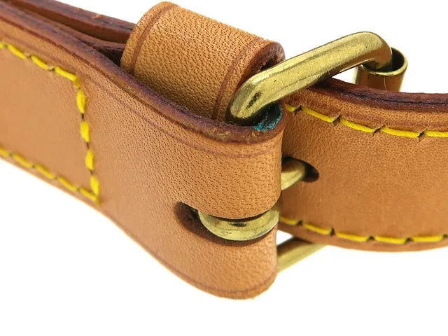 Louis Vuitton Gaston Strap Fabric, Brown, Leather, Straps
