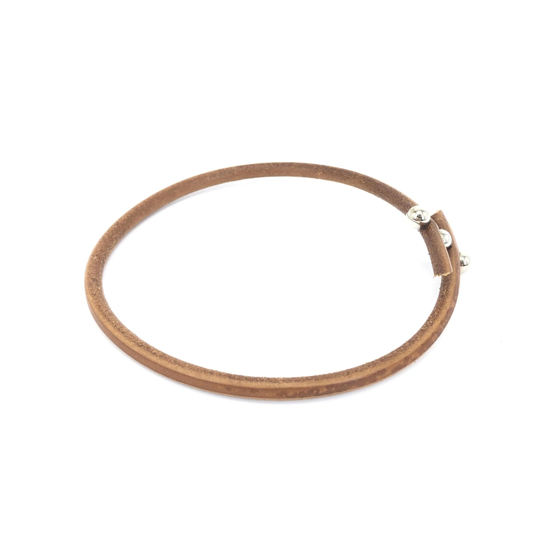 Hermes Tournis Chocker Tournis leather, Brown, Leather, Necklace