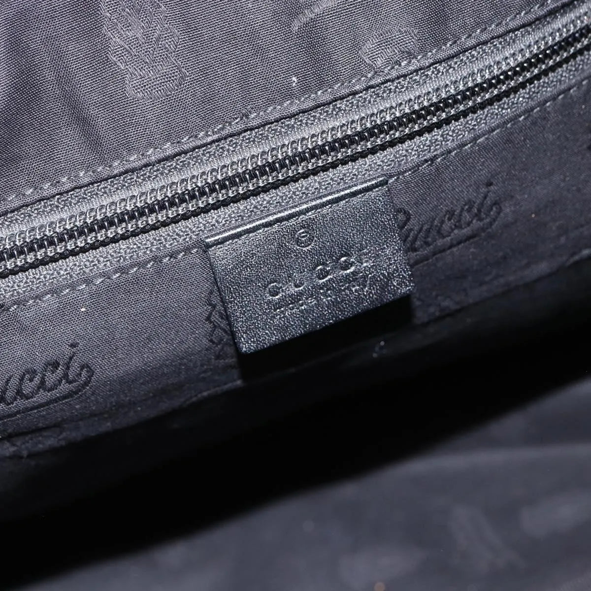 Gucci Zip Messenger GG Imprime, Black, Canvas, Shoulder Bag