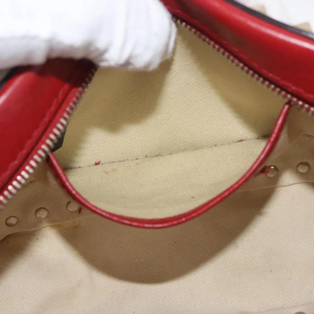 Valentino Garavani Rockstud Camera Leather, Red, Leather, Shoulder Bag