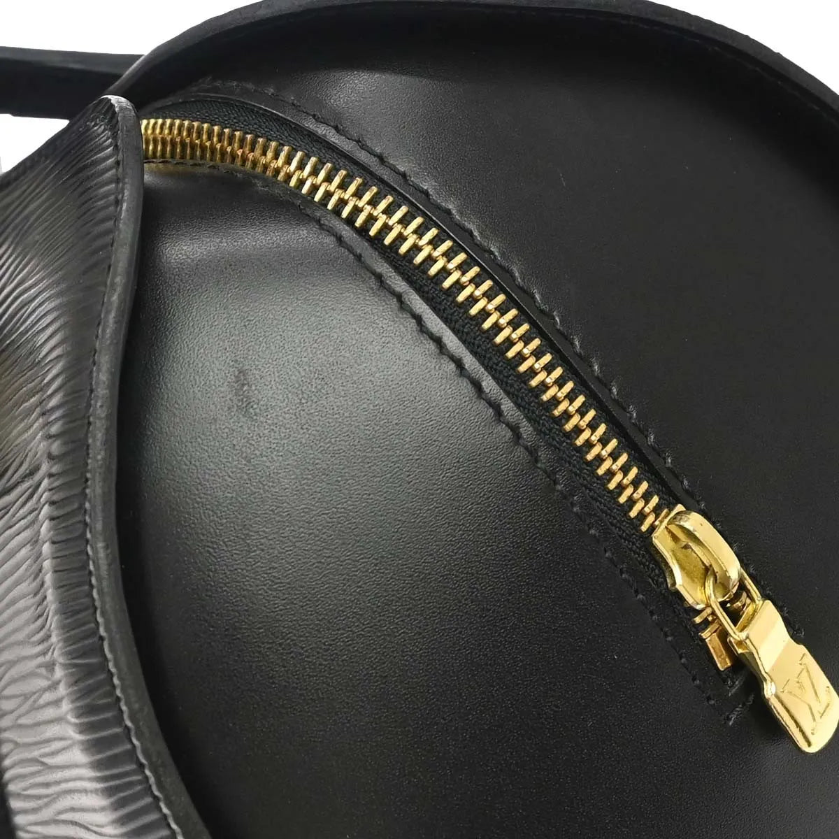 Louis Vuitton Soufflot Epi Leather, Black, Leather, Handbag