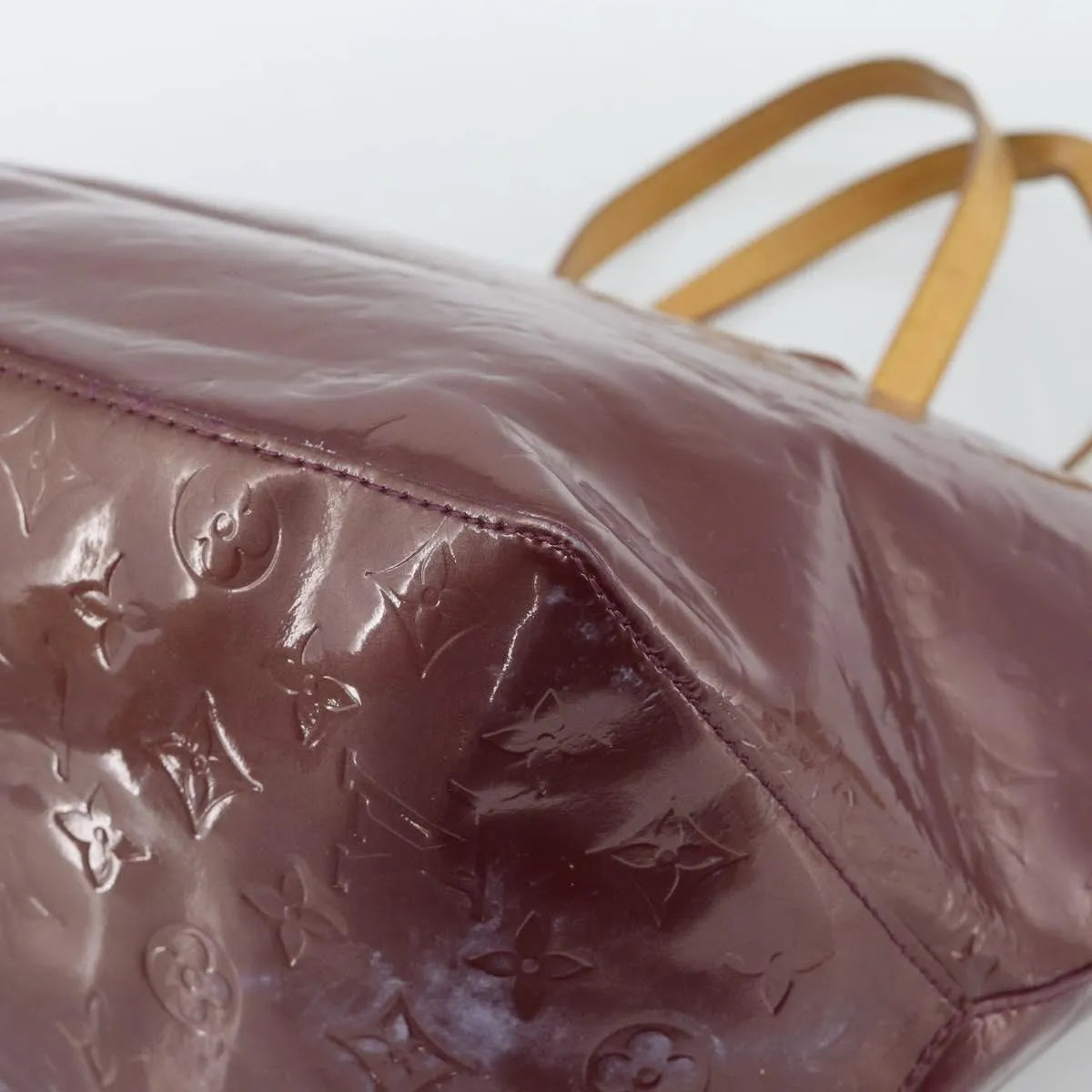 Louis Vuitton Bellevue Monogram Vernis, Purple, Patent Leather, Tote Bag