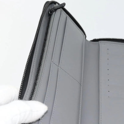 Louis Vuitton Zippy Wallet Vertical Monogram Shadow Leather, Gray, Canvas, Wallet