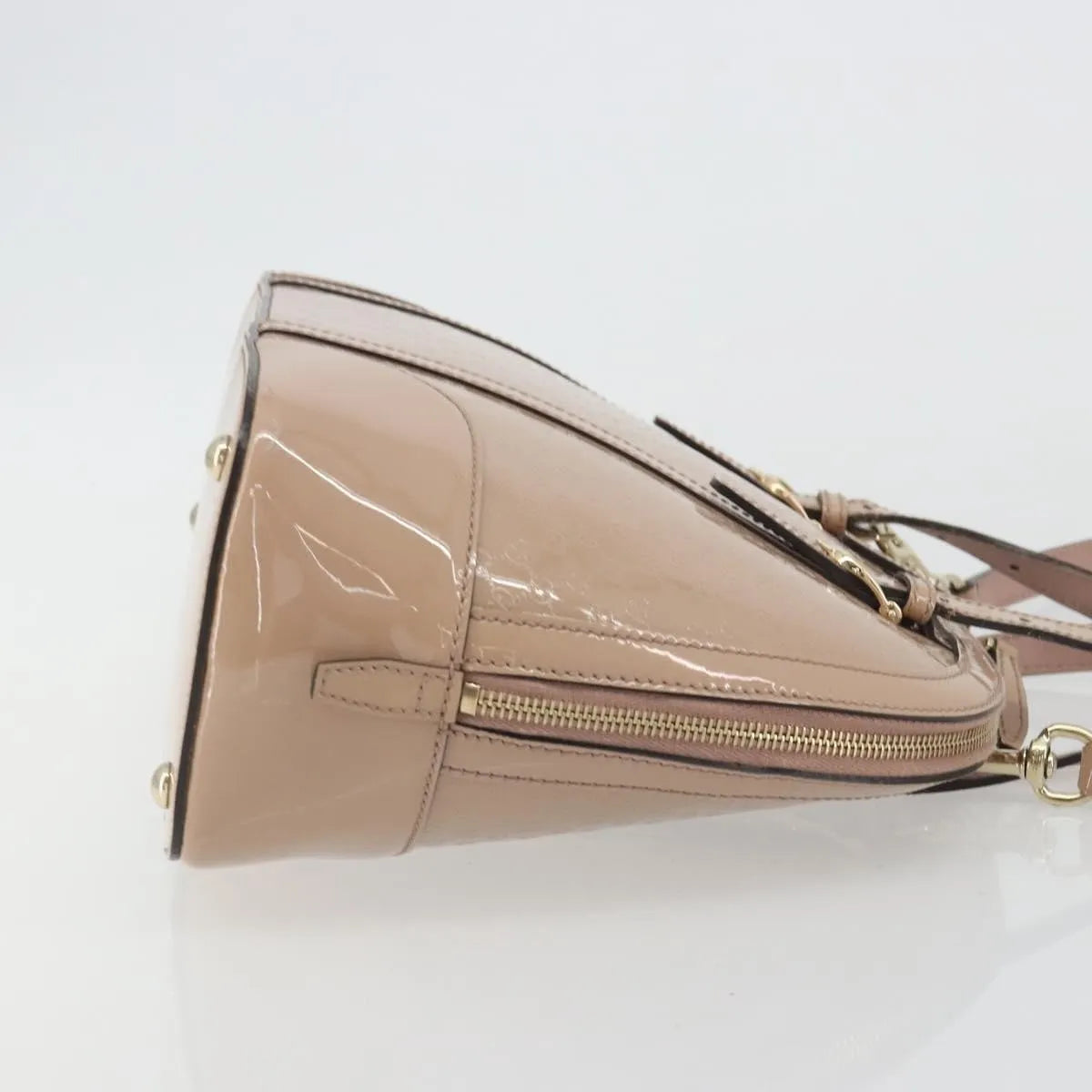 Gucci Nice Top Handle Microguccissima Patent, Beige, Patent Leather, Handbag