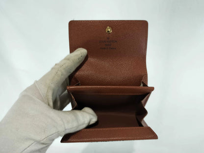 Louis Vuitton Porte-Monnaie Coin Purse Monogram Canvas, Brown, Canvas, Wallet