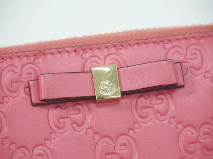 Gucci Zip Around Wallet (Outlet) Microguccissima Leather, Pink, Leather, Wallet