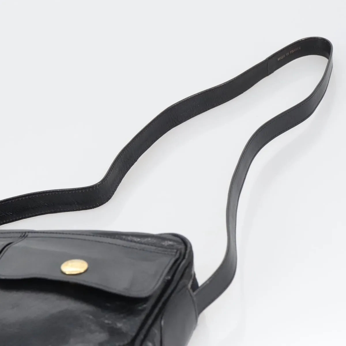 Celine Vintage Leather, Black, Leather, Shoulder Bag