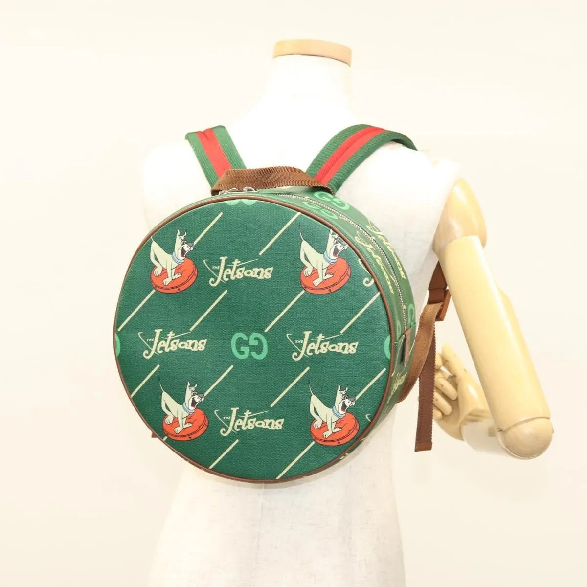 Gucci The Jetsons Web Sherry Line Roun Jetsons Web Sherry Line PVC, Green, PVC, Backpack