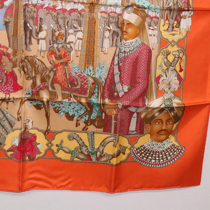 Hermes Carré 90 Silk multicolor, Orange, Silk, Scarf