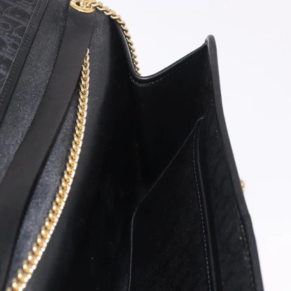 Christian Dior Vintage Honeycomb chain Canvas, Black, Canvas, Shoulder Bag