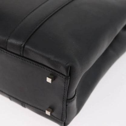 Salvatore Ferragamo Vintage Leather, Black, Leather, Tote Bag
