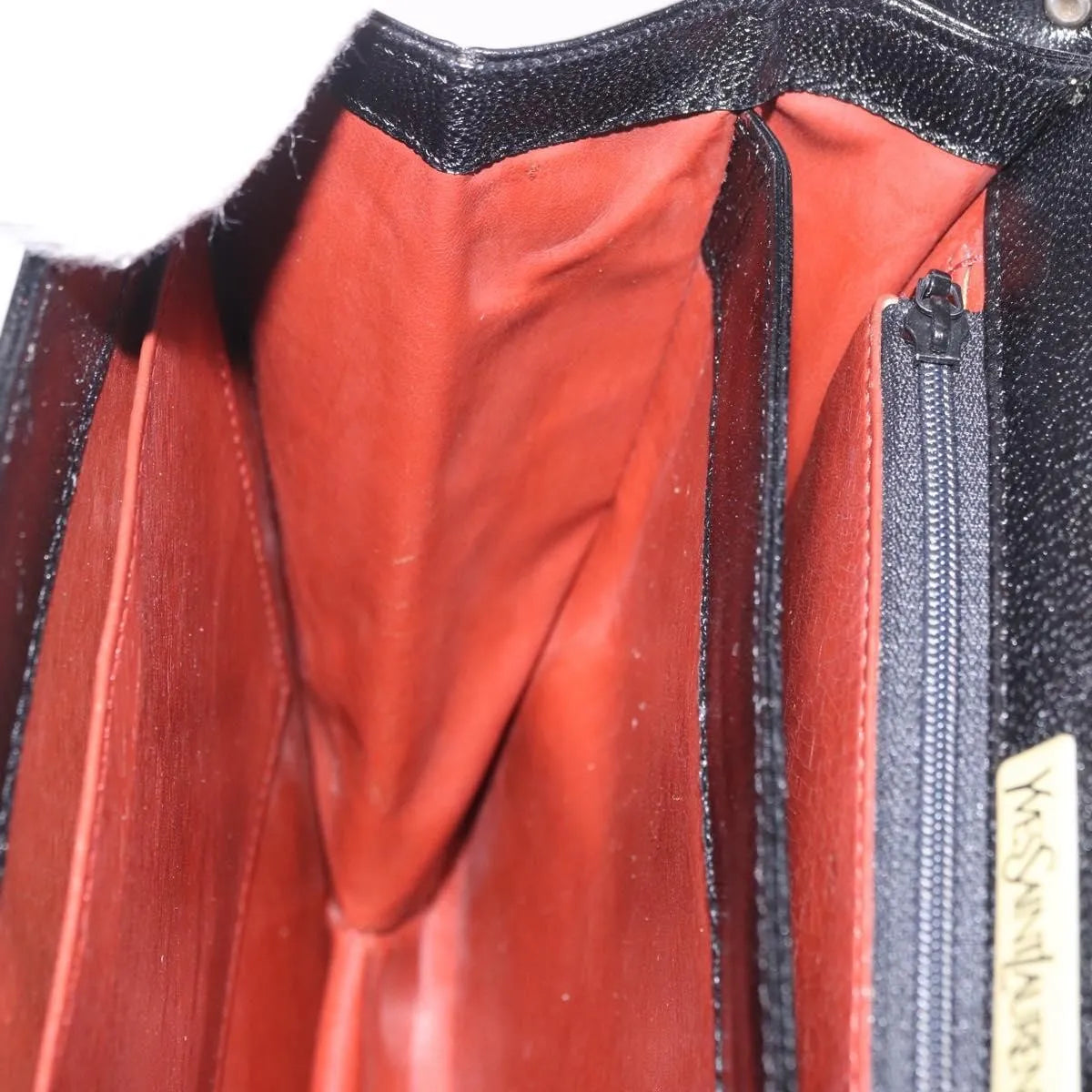 Saint Laurent Vintage Leather, Black, Leather, Handbag