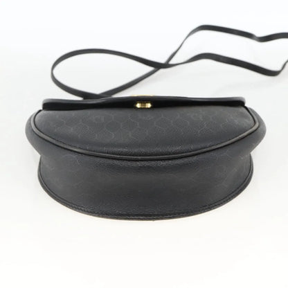 Christian Dior Vintage Honeycomb Flap Coated Canvas, Black, Canvas, Shoulder Bag