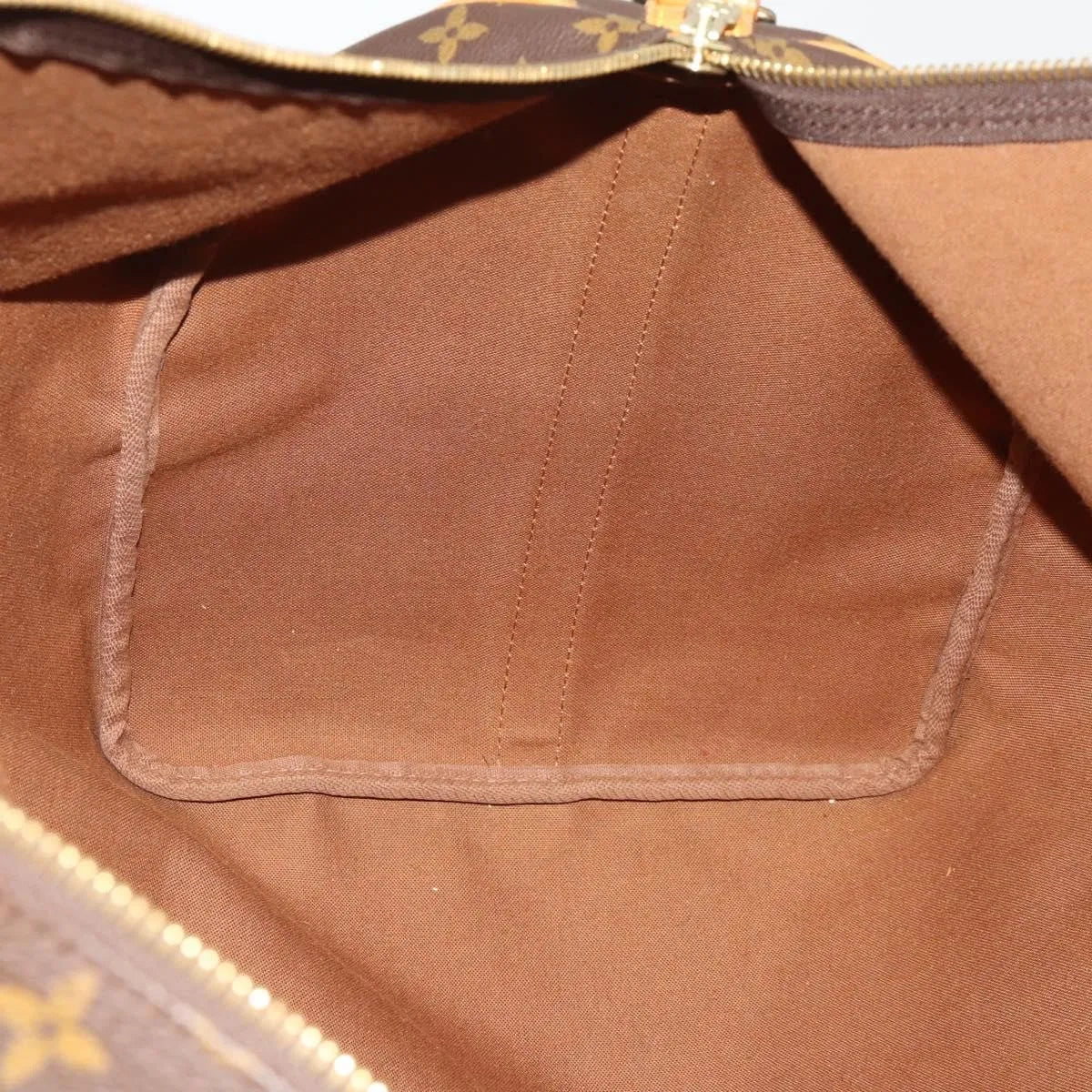 Louis Vuitton Keepall Bandoulière Monogram, Brown, Canvas, Travel Bag