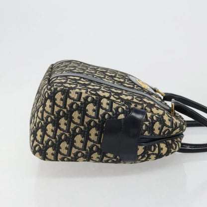 Christian Dior Vintage Trotter Boston Diorissimo Canvas, Navy, Canvas, Handbag