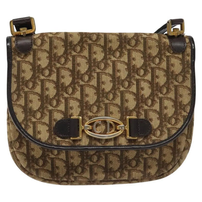 Christian Dior Vintage Trotter Canvas, Brown, Canvas, Shoulder Bag