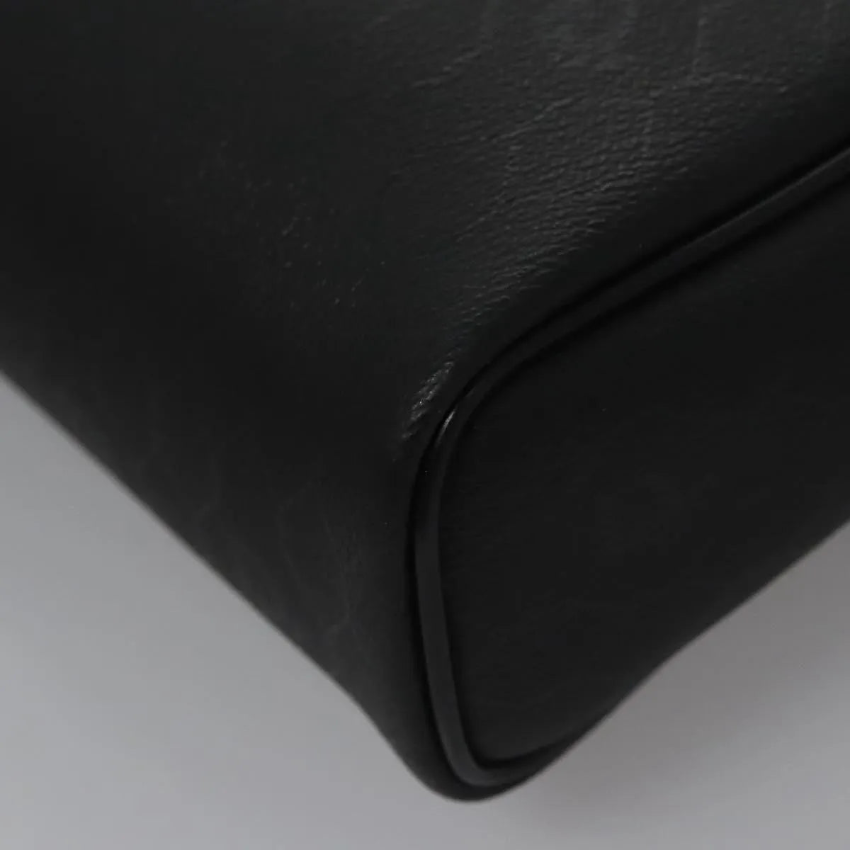 Christian Dior Vintage Honeycomb Zip Coated Canvas, Black, Canvas, Clutch