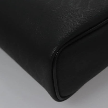 Christian Dior Vintage Honeycomb Zip Coated Canvas, Black, Canvas, Clutch