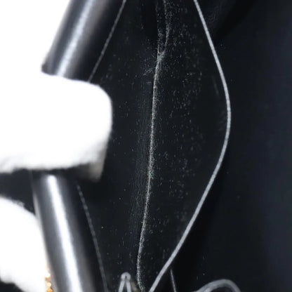 Christian Dior Vintage Clipper closure clutch with logo leather, Black, Leather, Crossbody Bag