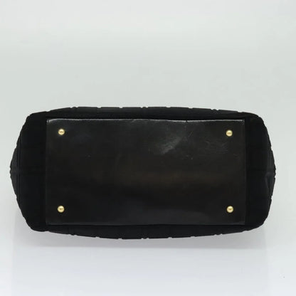 Chanel Chocolate Bar CC Tote Cotton, Black, Cotton, Tote Bag