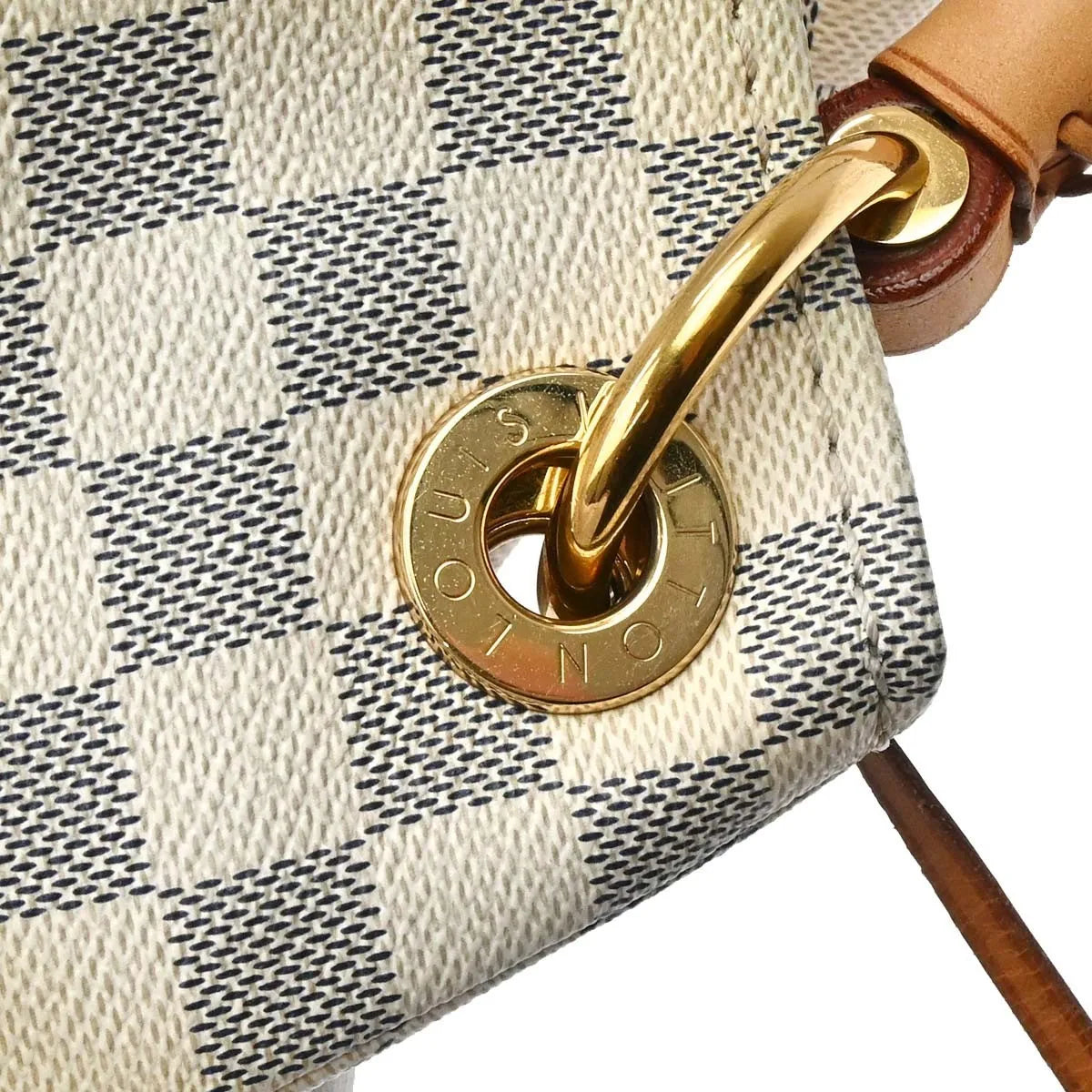 Louis Vuitton Artsy Damier, White, Canvas, Handbag