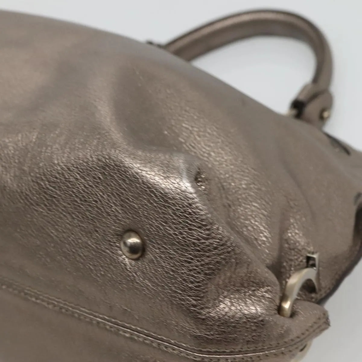 Salvatore Ferragamo Sofia Satchel Leather, Gold, Leather, Handbag