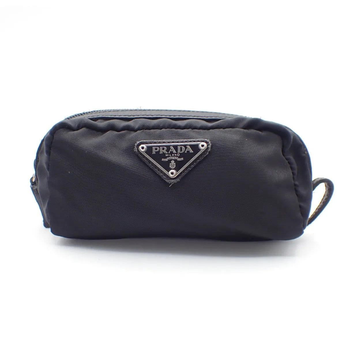 Prada Padded Zip Belt Tessuto, Black, Nylon, Clutch