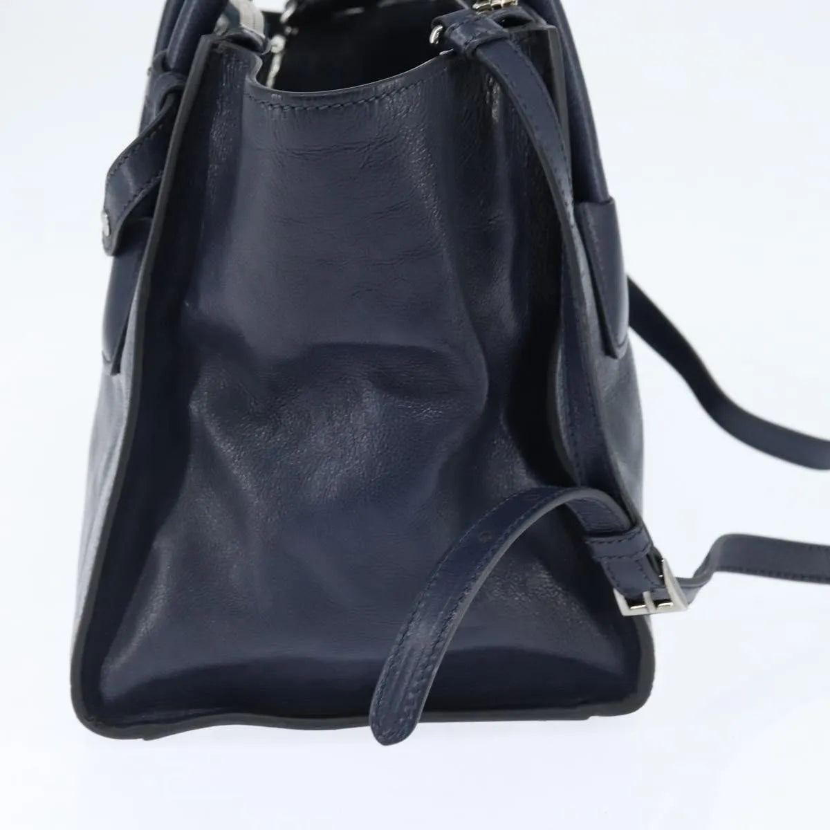 Prada Vintage Leather, Navy, Leather, Handbag