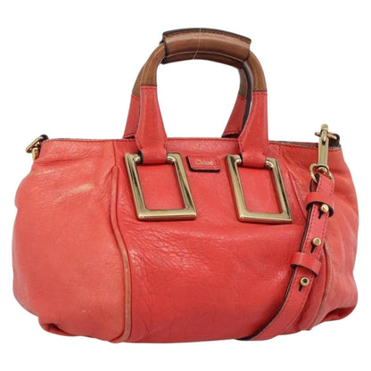 Chloe Ethel Leather, Red, Leather, Handbag