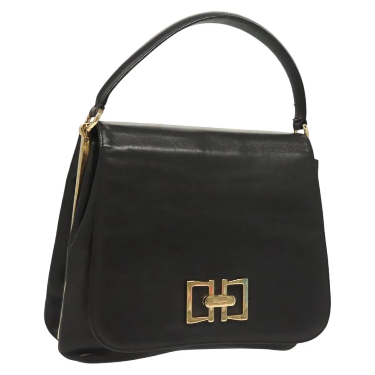 Salvatore Ferragamo Vintage Leather, Black, Leather, Handbag