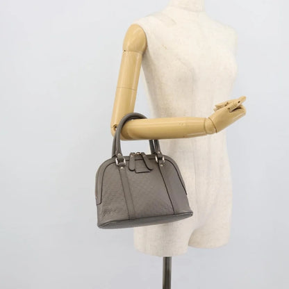 Gucci Convertible Dome Satchel Microguccissima Leather, Gray, Leather, Handbag