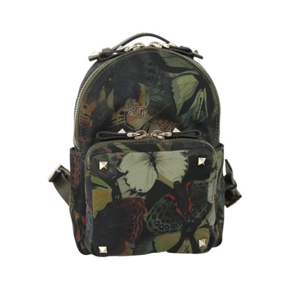 Valentino Garavani Backpack Denim with Butterfly Applique, Khaki, Nylon, Backpack