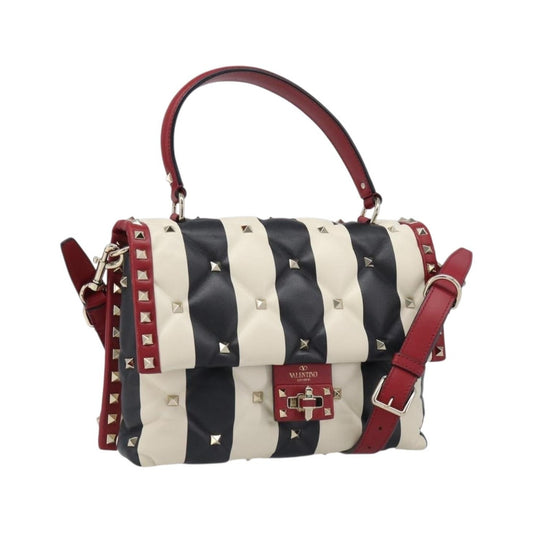 Valentino Garavani Candystud Top Handle Leather, Red, Leather, Handbag