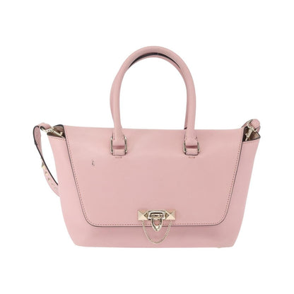 Valentino Garavani Demilune Flap Satchel Leather, Pink, Leather, Handbag