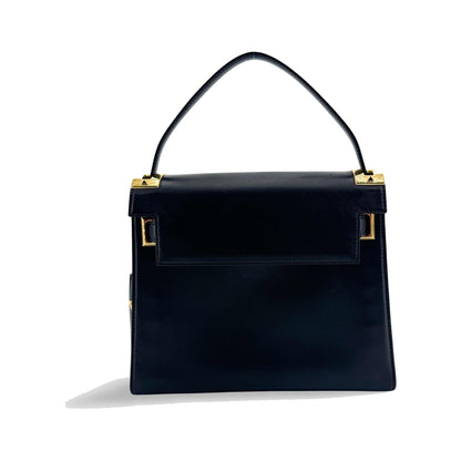 Valentino Garavani My Rockstud Satchel Leather, Black, Leather, Handbag