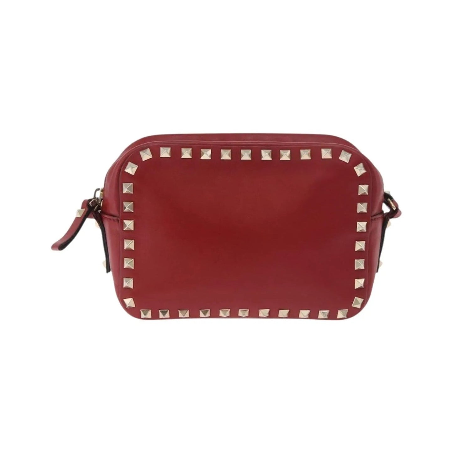 Valentino Garavani Rockstud Camera Leather, Red, Leather, Shoulder Bag