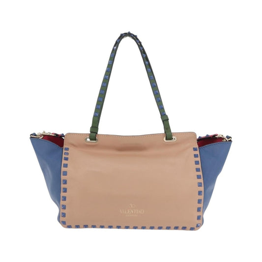 Valentino Garavani Rockstud Frame Handle Calf Hair, Multicolour, Leather, Handbag