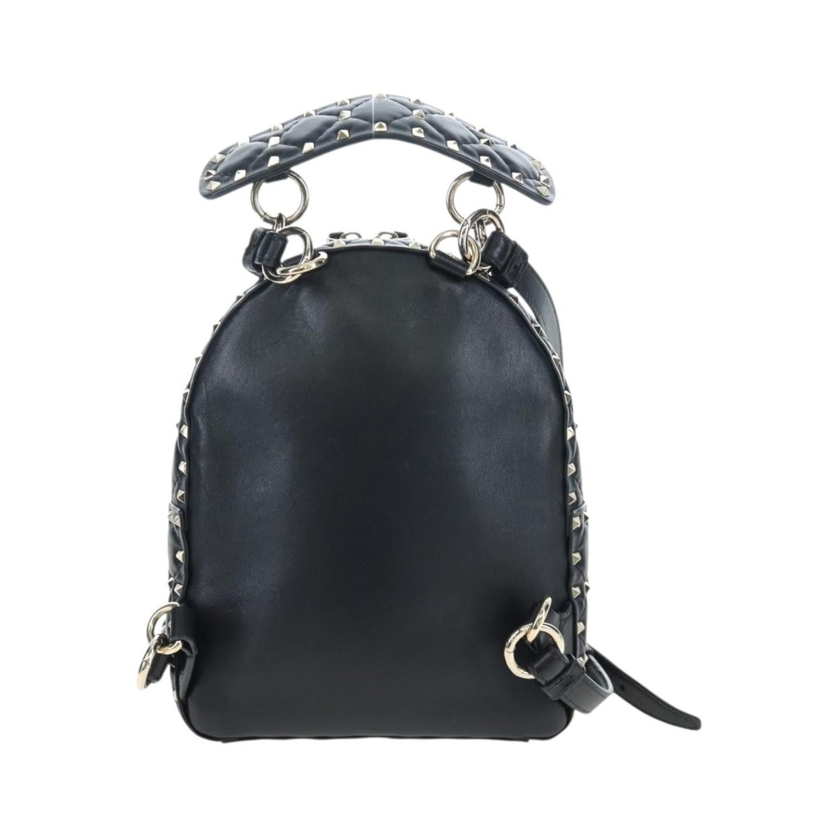 Valentino Garavani Rockstud Spike Quilted Leather, Black, Leather, Backpack