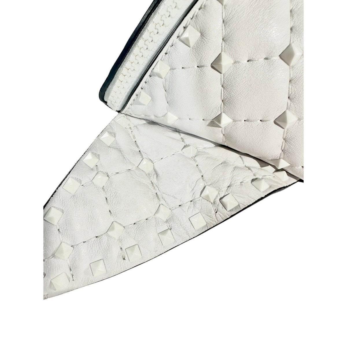 VALENTINO GARAVANI Rockstud Spike Waist Belt White - Brandsamsara