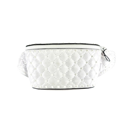 VALENTINO GARAVANI Rockstud Spike Waist Belt White - Brandsamsara