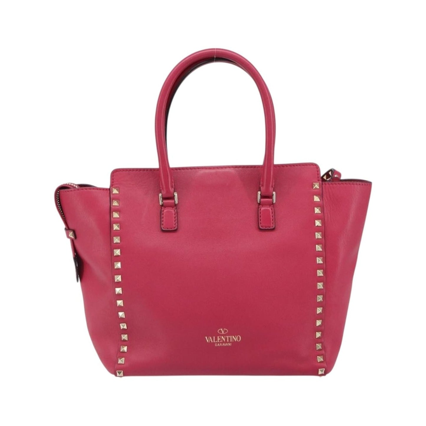 Valentino Garavani Rockstud Tote Rigid Leather, Pink, Leather, Tote Bag