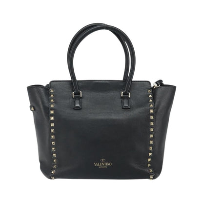 Valentino Garavani Rockstud Tote Soft Leather, Black, Leather, Tote Bag