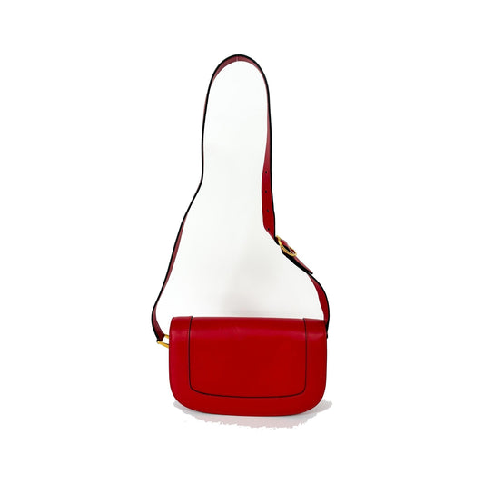 Valentino Garavani Supervee Leather, Red, Leather, Crossbody Bag