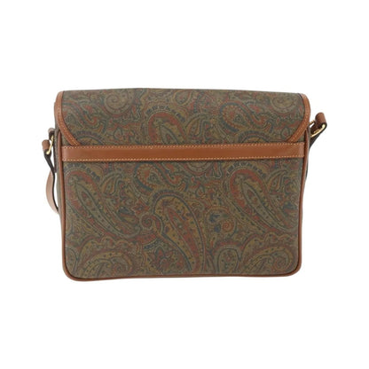 Valentino Garavani Vintage Canvas and Leather, Brown, Canvas, Shoulder Bag