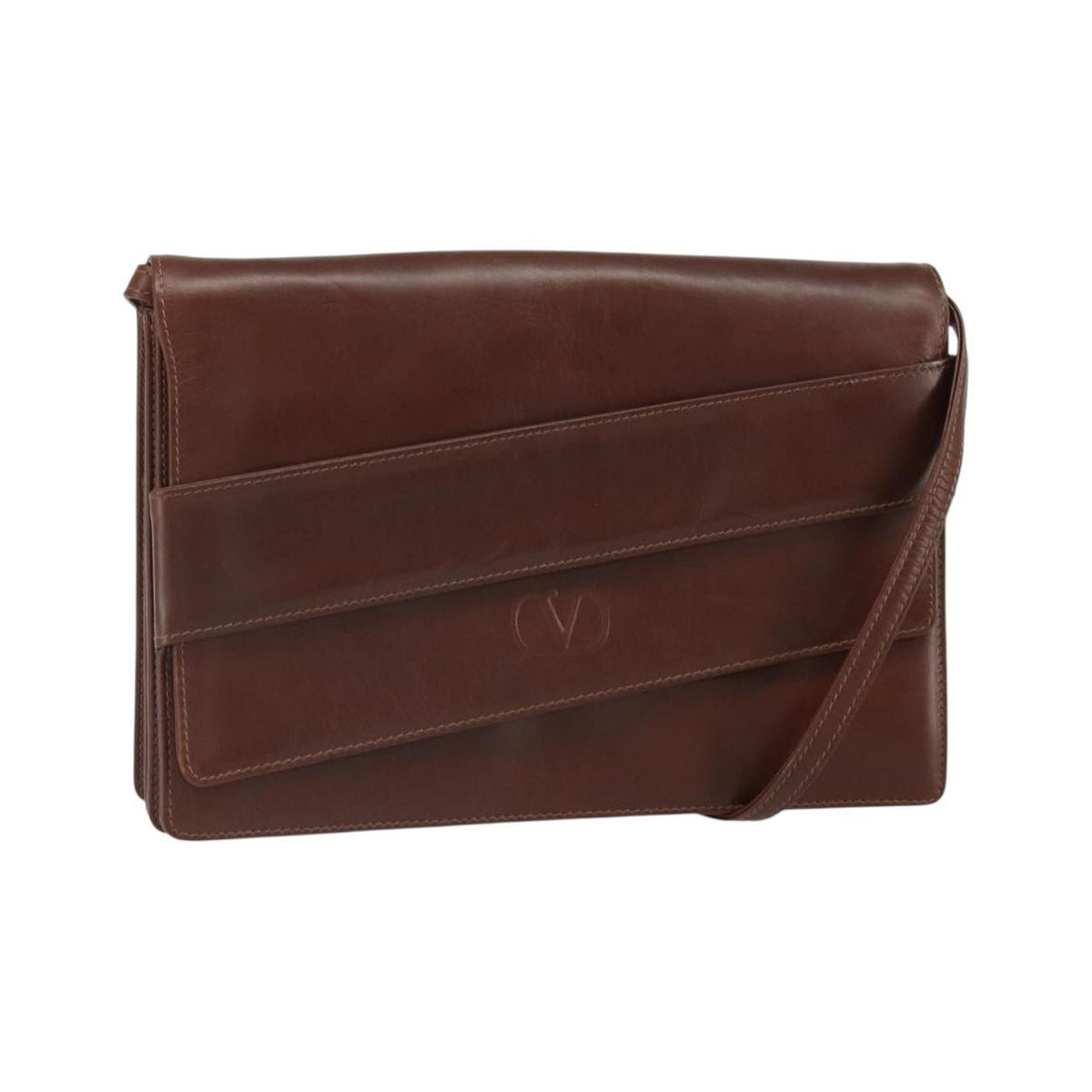 Valentino Garavani Vintage Leather, Brown, Leather, Shoulder Bag