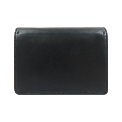 Valentino Garavani VLogo Full Flap Chain Leather, Black, Leather, Shoulder Bag