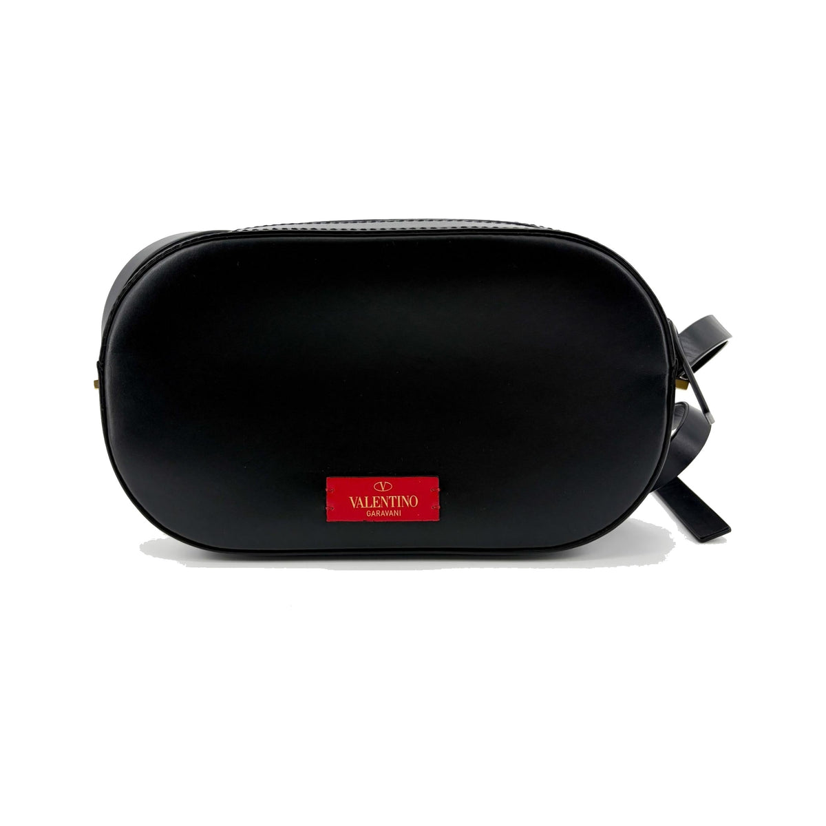 Valentino Garavani VLogo Walk Leather, Black, Leather, Crossbody Bag
