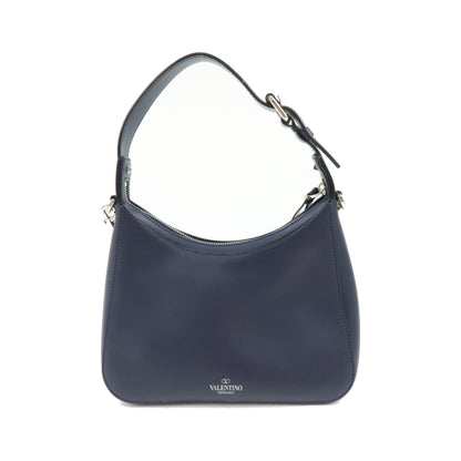 Valentino Garavani VLTN Hobo Printed Leather, Navy, Leather, Shoulder Bag